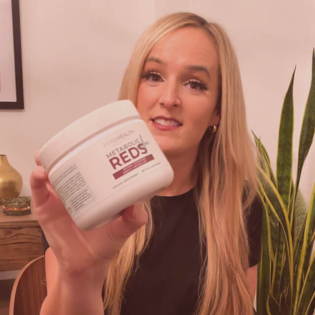 influencer with a bottle