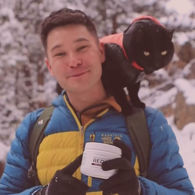 influencer with a bottle